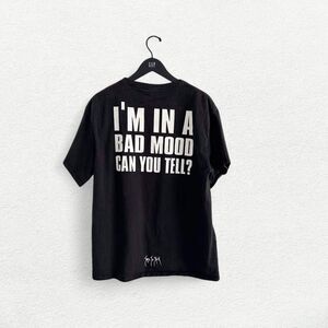 Deadly Doll "I'm in a Bad Mood Can You Tell?" Doomed Tee in Black and White
